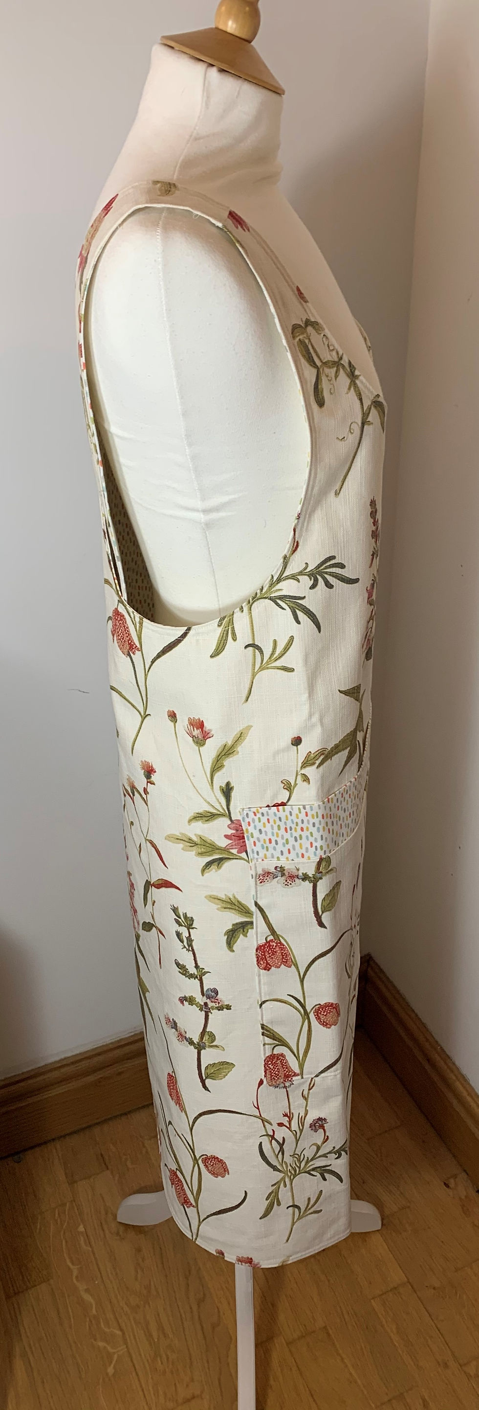 Thumbnail: Crossover Back Pinnies - Floral Fabric