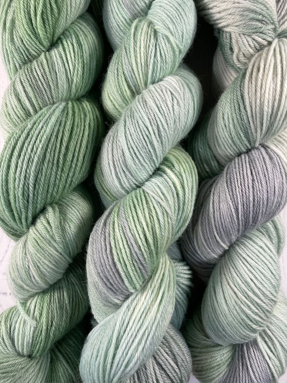 Corriedale Haze in 4ply - The Green Haze - Skein 2