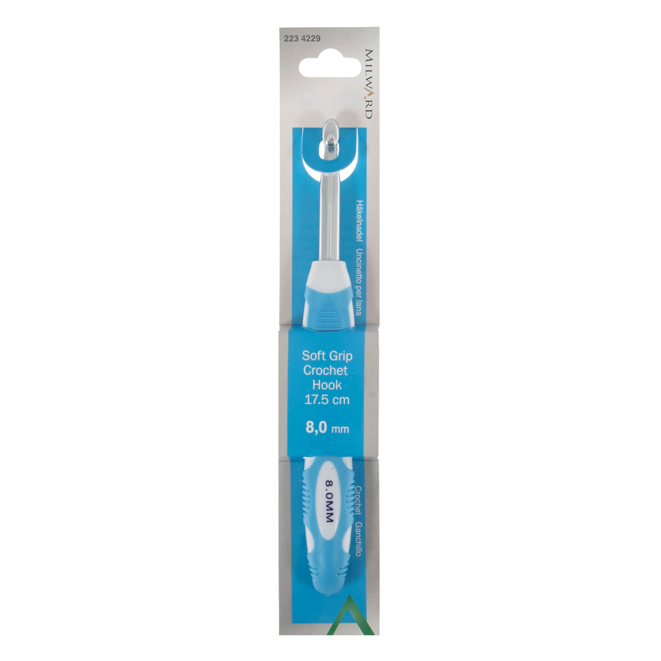 Crochet Hook: Soft Grip: 17.5cm x 8.00mm