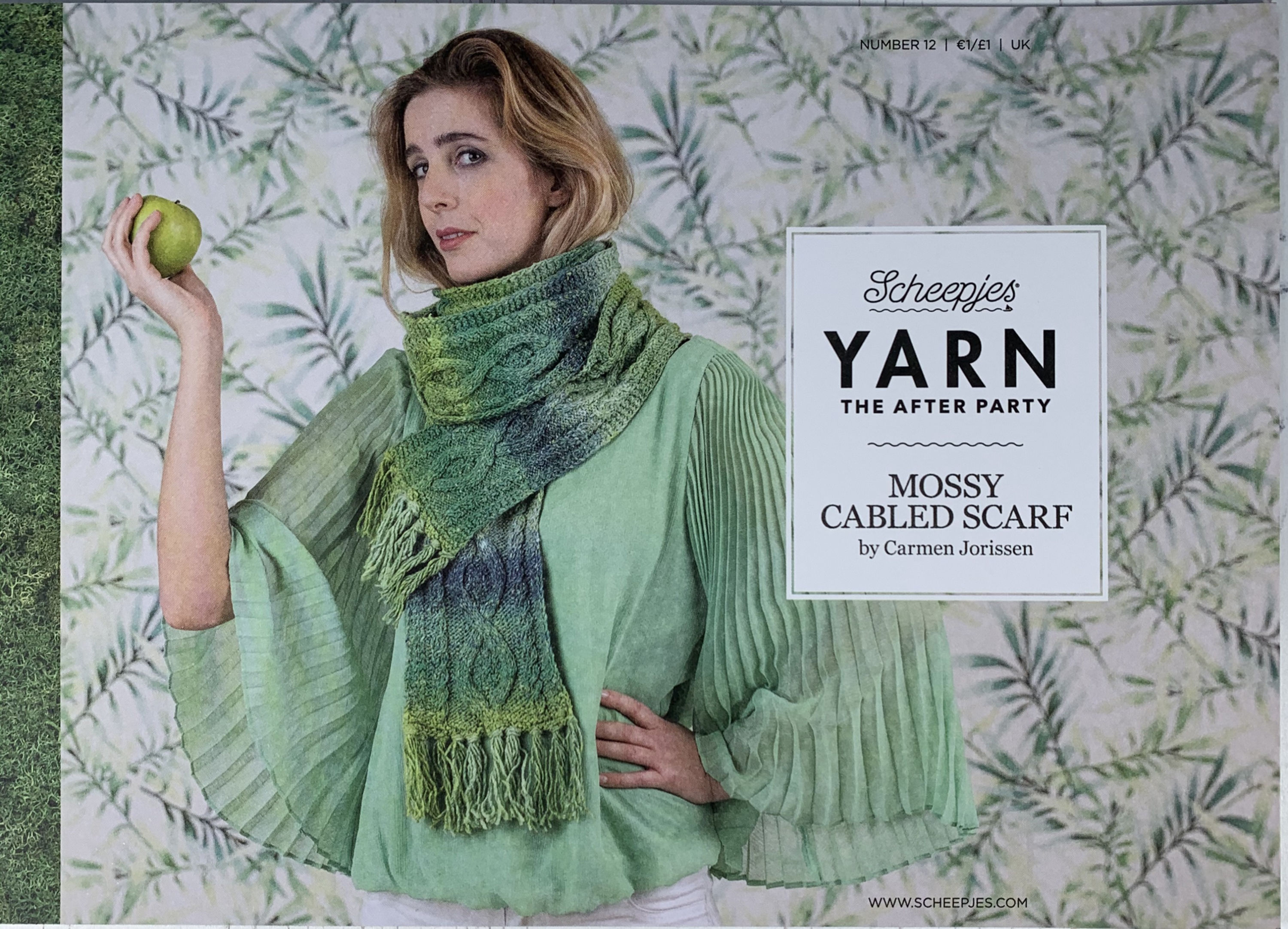 YARN The After Party - Mossy Cabled Scarf