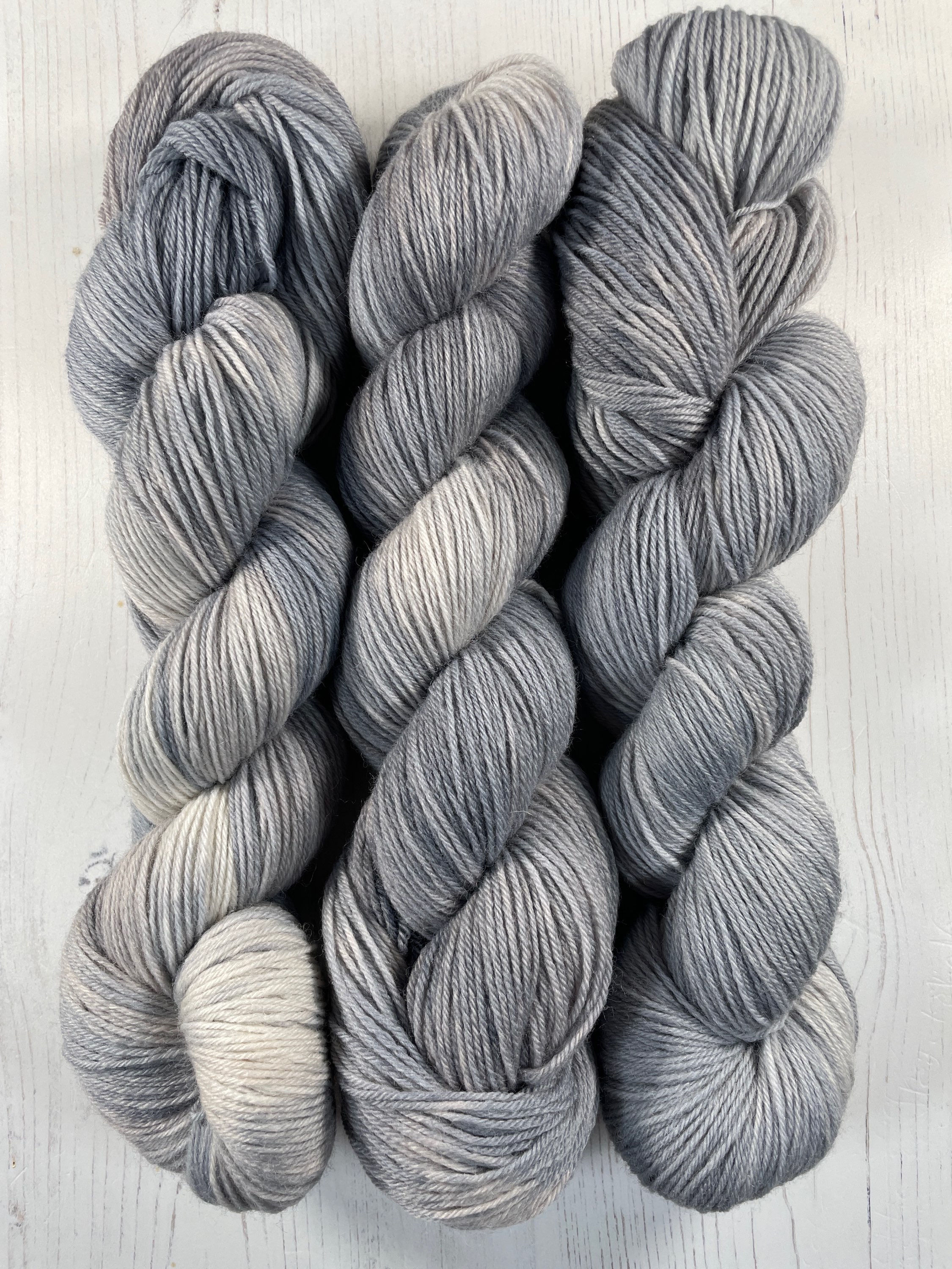 Calming Corriedale in 4ply - Light Mist - Skein 1