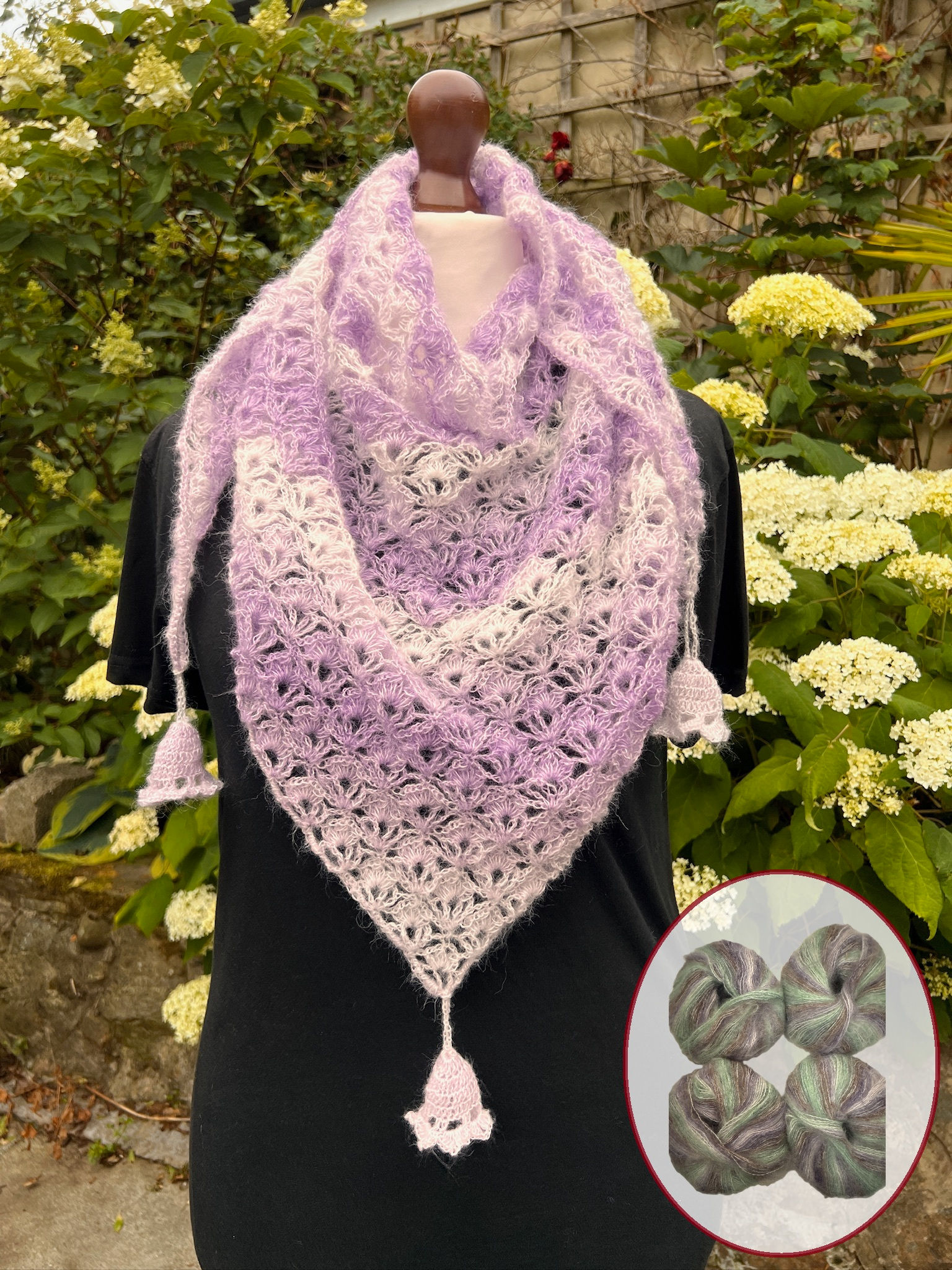 Mohair Bell Shawl Kit - Multicolour 01