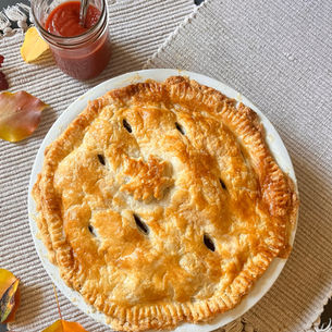 golden tourtière meat pie