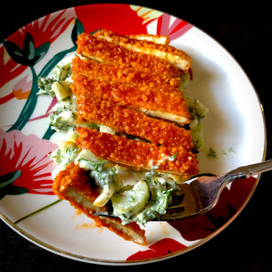 Baked Tofu with Buffalo Sauce