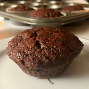 Chocolate Brownie Beet Muffins