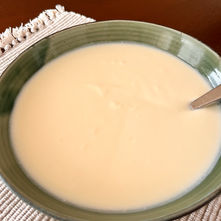 bowl of homemade yogourt