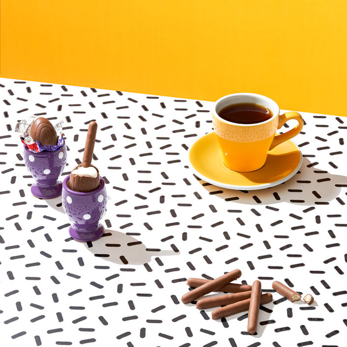 Creme egg and chocolate fingers food photograph