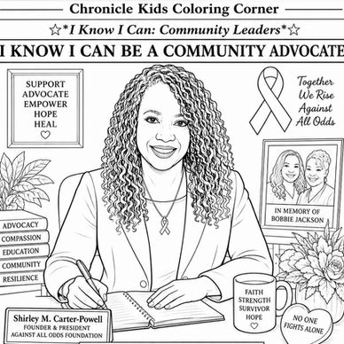 Shirley M. Carter-Powell Featured in Upcoming “I Know I Can” Chronicle Kids Community Coloring Book