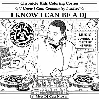 DJ Cutt Nice Featured in Upcoming “I Know I Can” Chronicle Kids Community Coloring Book