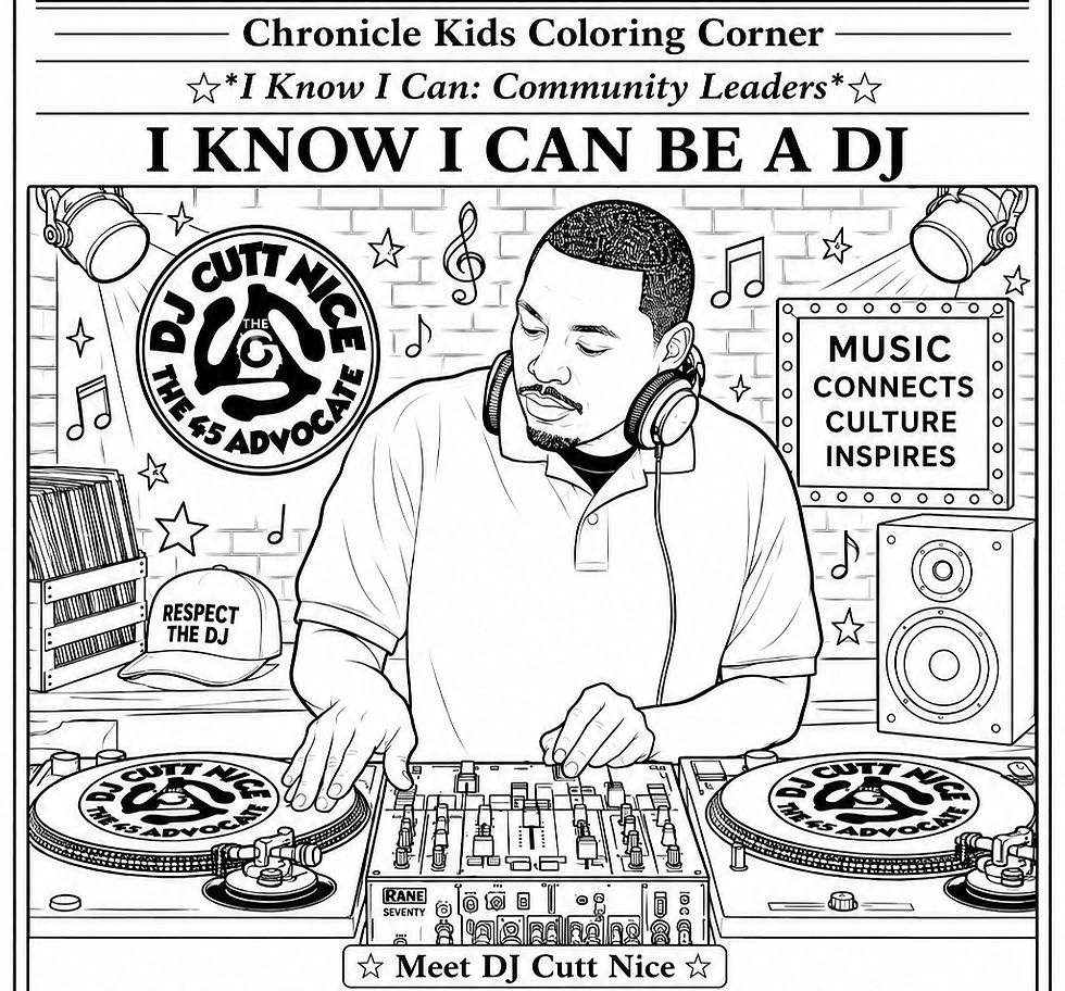 DJ Cutt Nice Featured in Upcoming “I Know I Can” Chronicle Kids Community Coloring Book