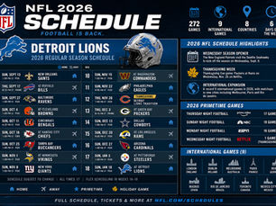 NFL Releases 2026 Schedule, With Primetime Games, Holiday Showdowns and Lions Matchups Drawing Early Attention
