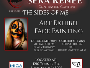 Unveil the Enigmatic "Sides Of Me" Art Exhibit by Artist Sera Reneé at MICA in Old Town Lansing