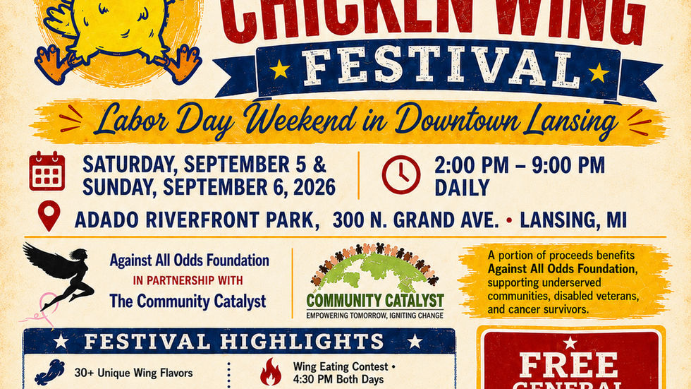 The 12th Annual Michigan Chicken Wing Festival Returns to Lansing’s Adado Riverfront Park This Labor Day Weekend