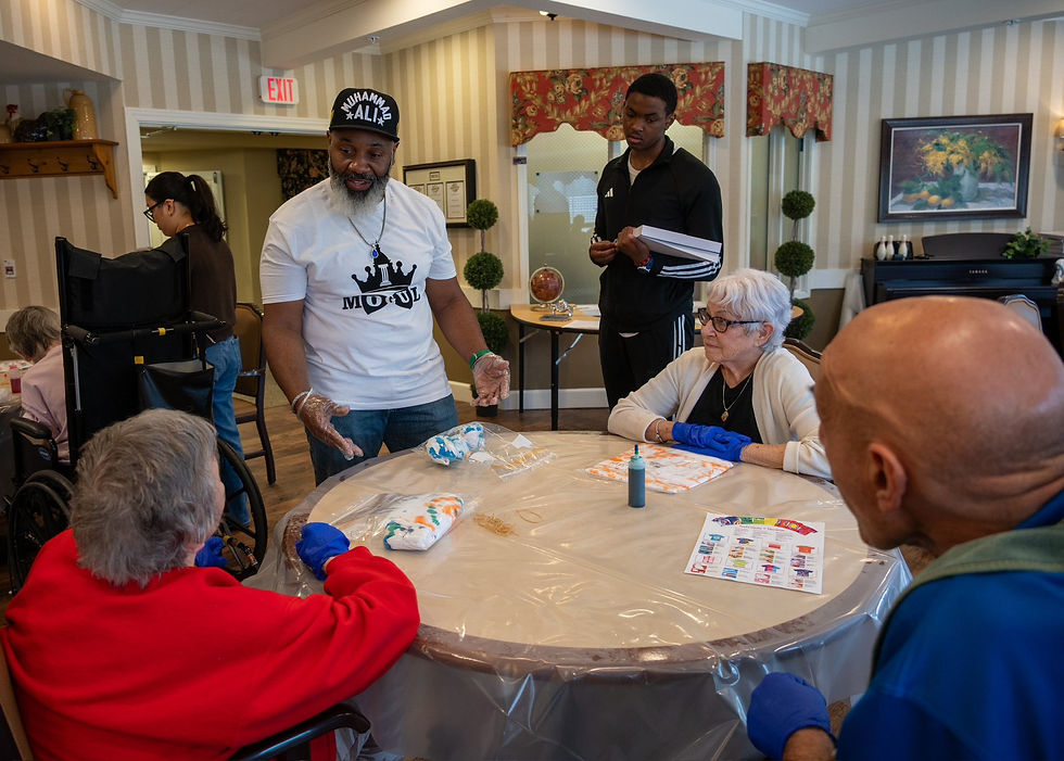 Courtesy Photo:-Mr. James Jackson Founder and Executive Director of IMOGUL works with residents for an amazing relationship building program. If you’ve ever wondered what real impact looks like, this is it.