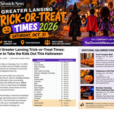 2026 Greater Lansing Trick-or-Treat Times: When to Take the Kids Out This Halloween