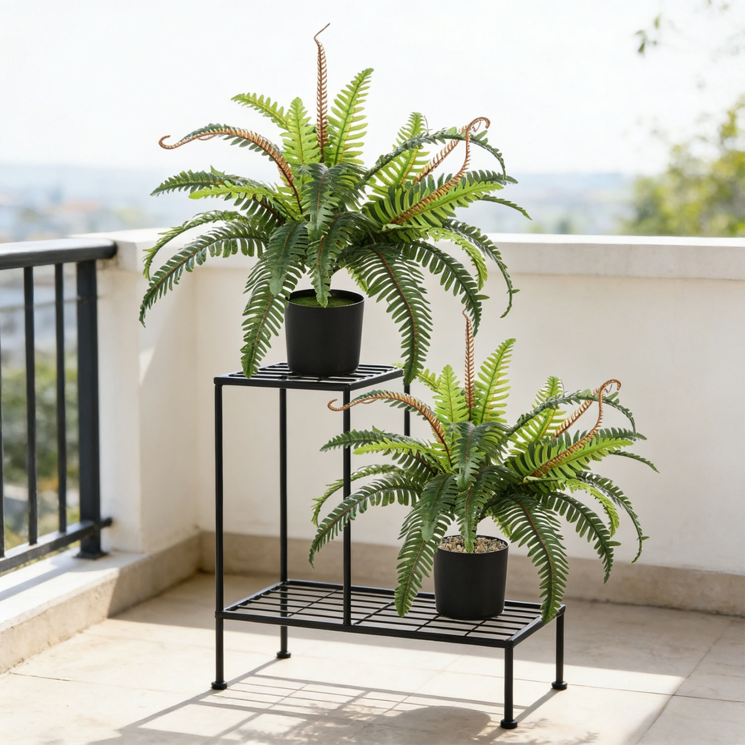 Lush Artificial Fern Plant Set (2-Pack)