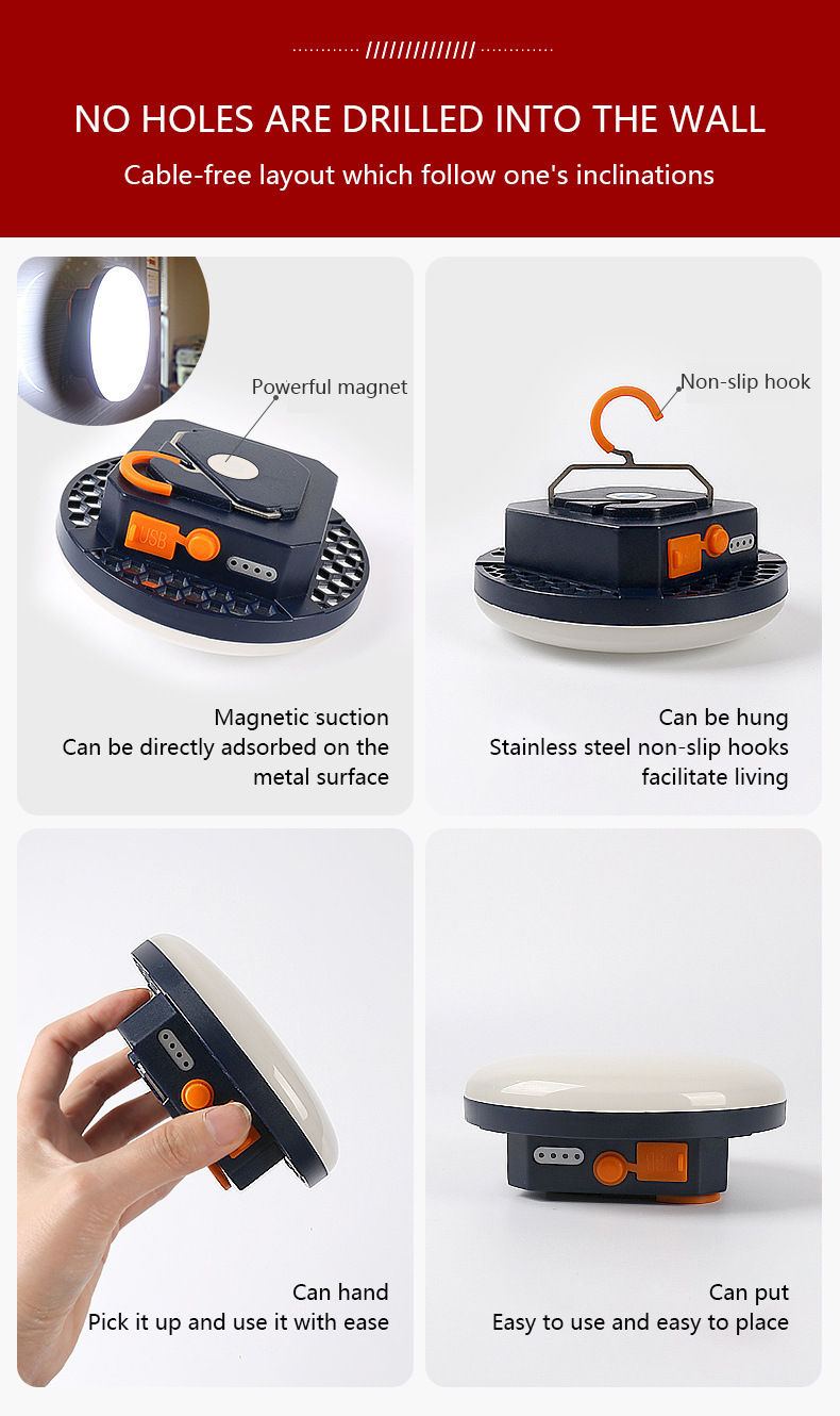 Thumbnail:  Rechargeable  Portable Camping Lights 10000mAh