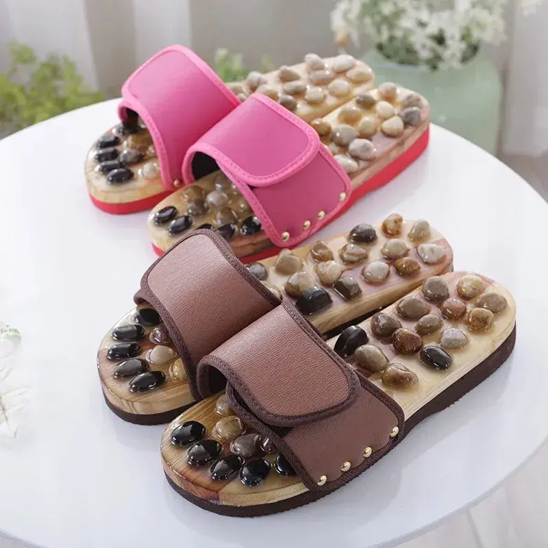 Acupressure Reflexology Massage Sandals with Natural Stones