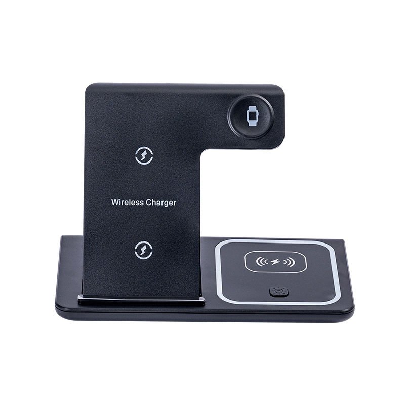 Thumbnail: Foldable 3-in-1 Wireless Charging Station for Phone Watch Earbuds