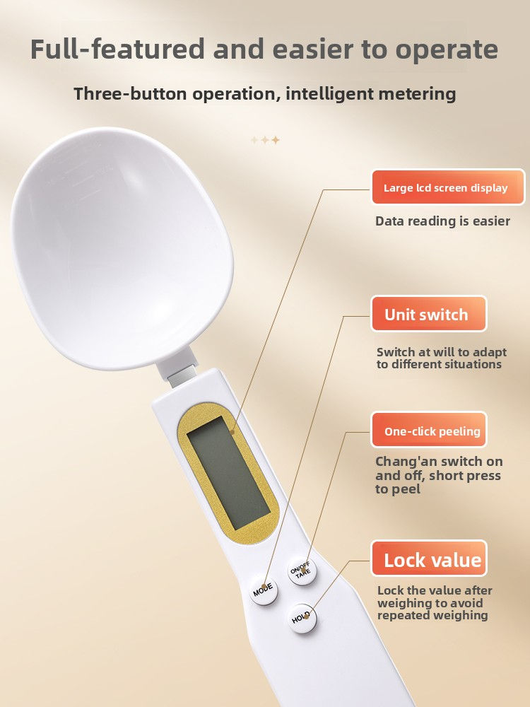 Thumbnail: Electronic Digital Scale Measuring Spoon for Kitchen