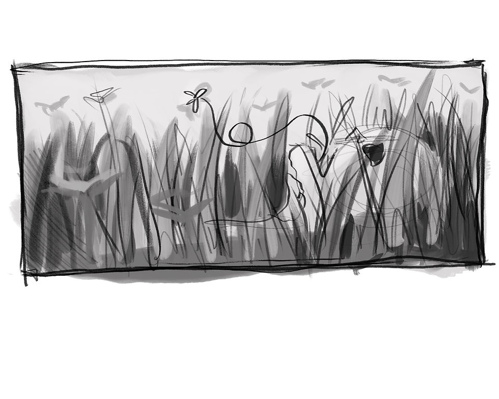 Gray scale of Corpse in the Feild