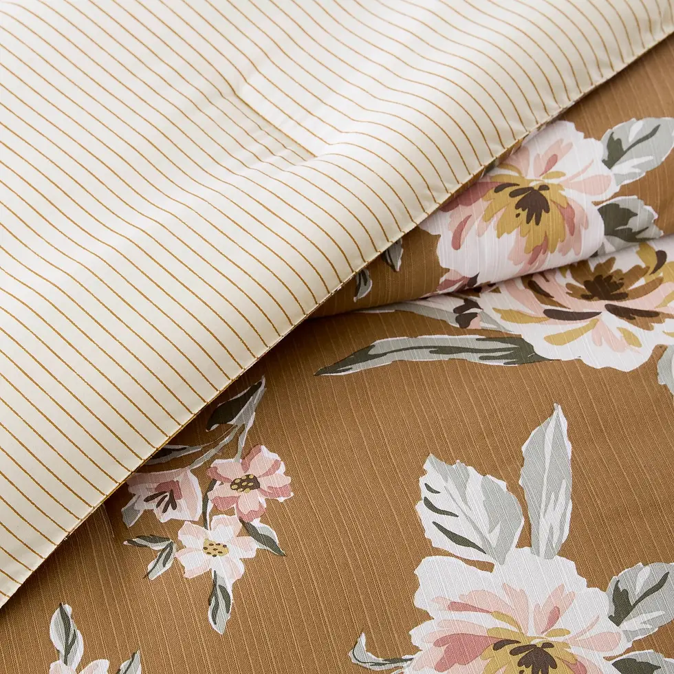 Thumbnail: Vintage Floral Comforter 7pc Set, Terra Cotta