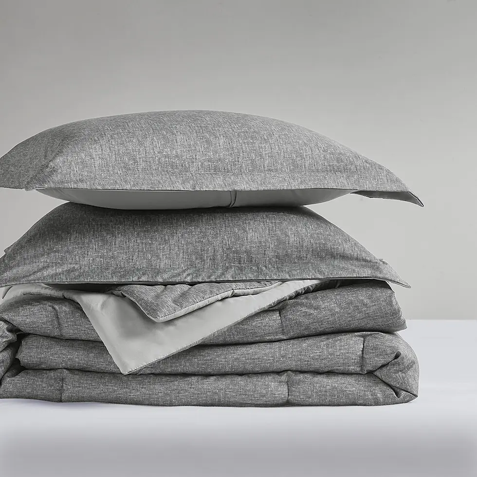 Thumbnail: Chambray Denim Inspired Comforter Set