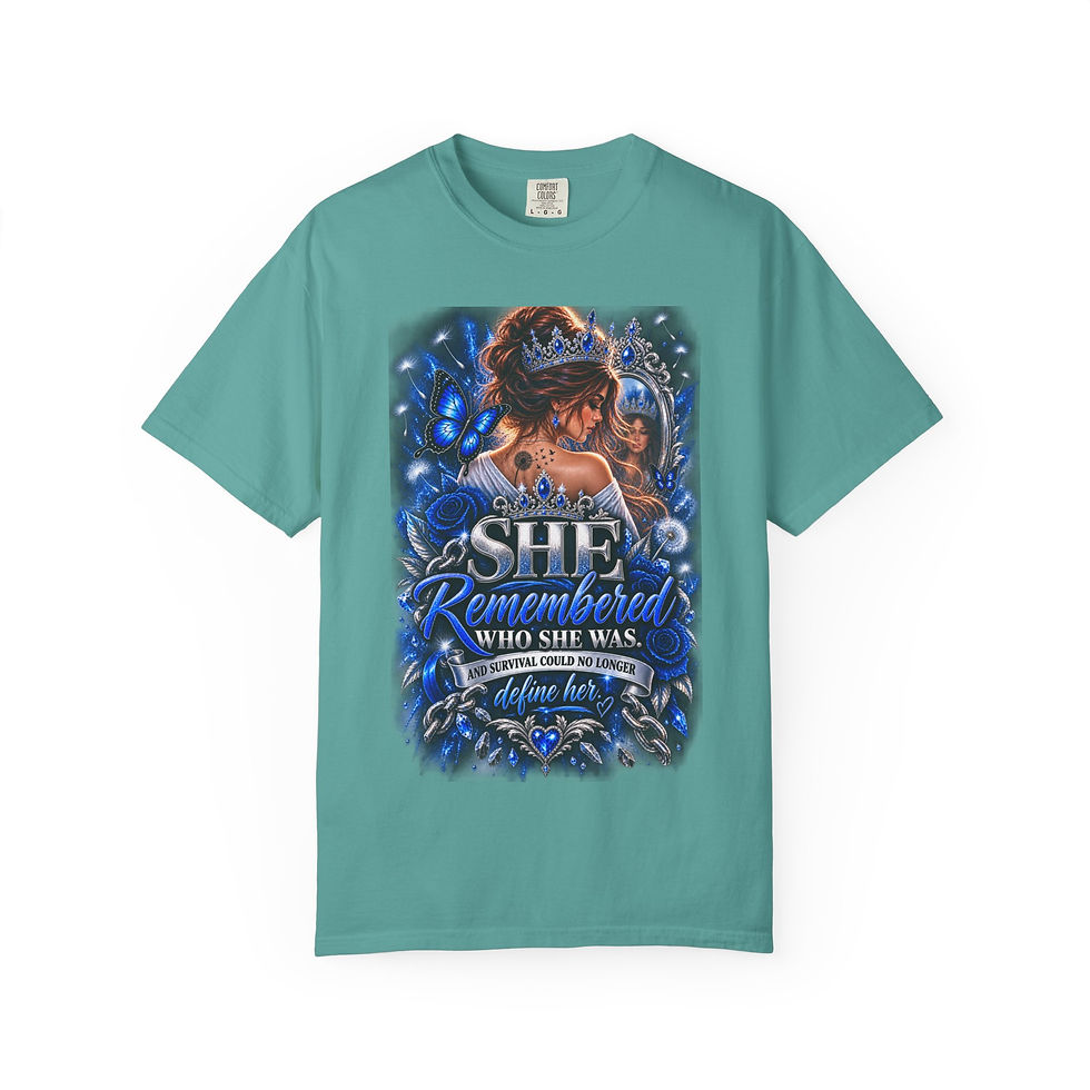 Thumbnail: She Remembered T-Shirt — Inspirational Memorial Graphic Tee for Women