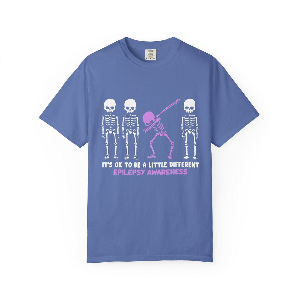 Thumbnail: Epilepsy Awareness Skeleton Dab T-Shirt