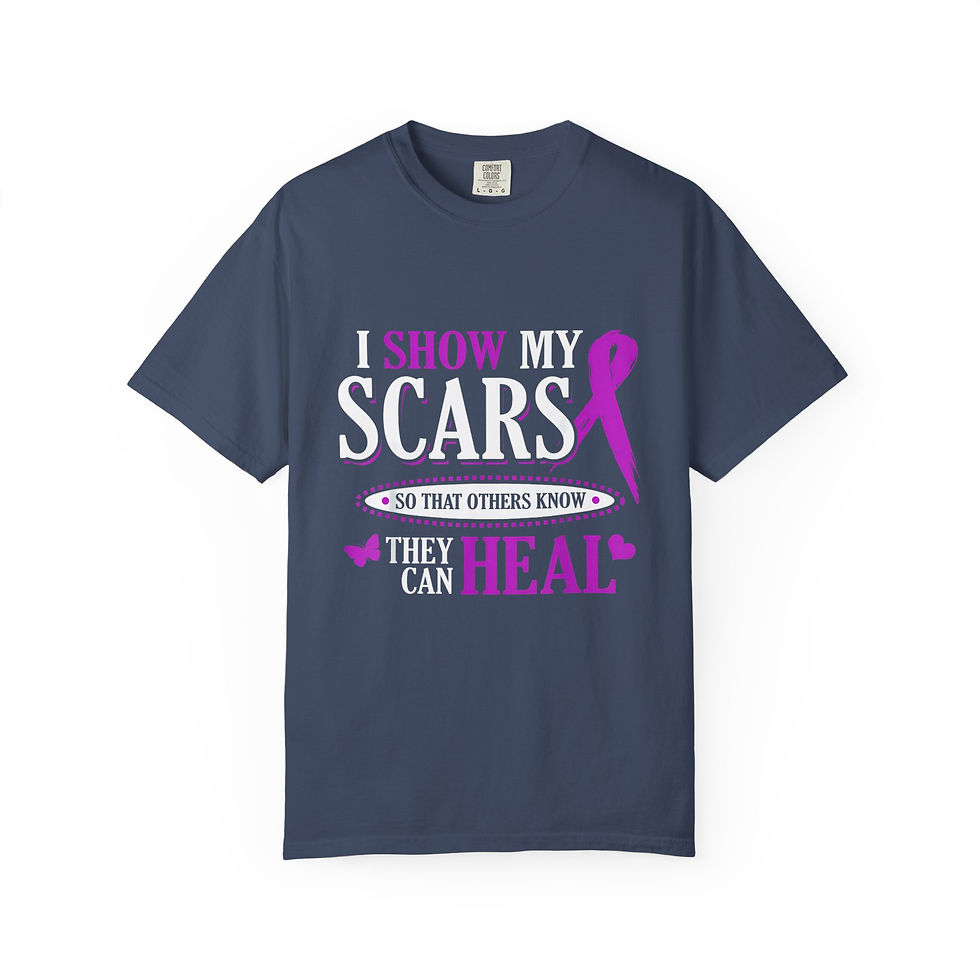 Thumbnail: Show Strength Heal T-Shirt – Purple Ribbon Awareness Tee