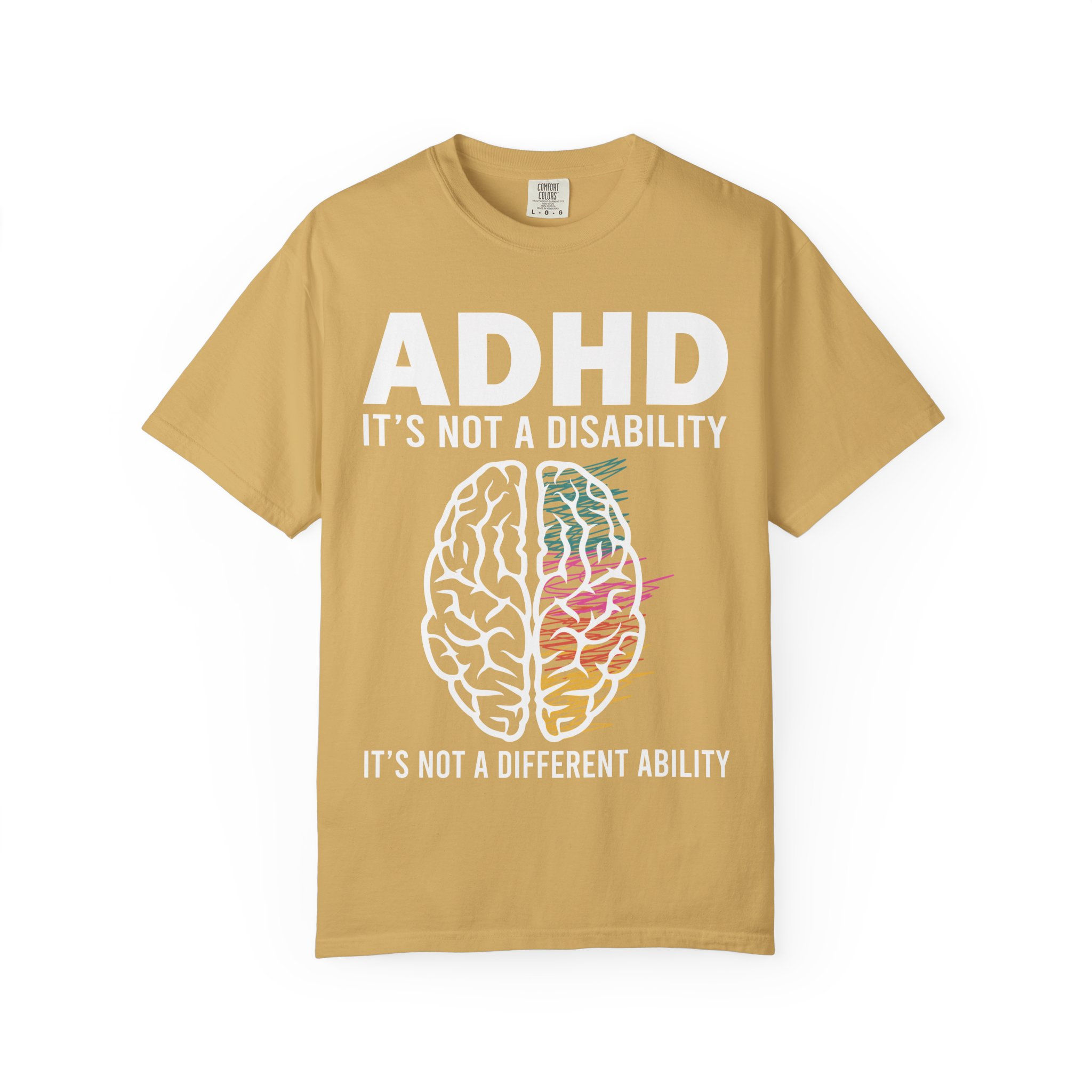 T-Shirt — Colorful Abstract Wave Graphic Pocket Print