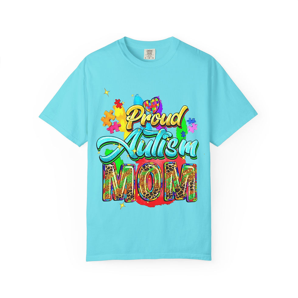 Thumbnail: Proud Autism Mom T-Shirt — Colorful Puzzle Piece Awareness Tee