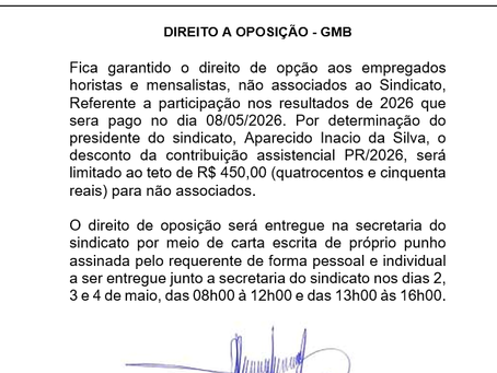 Direito a Oposição GM