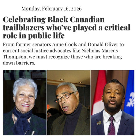 The Hill Times: Celebrating Black Canadian trailblazers who've played a critical role in public life
