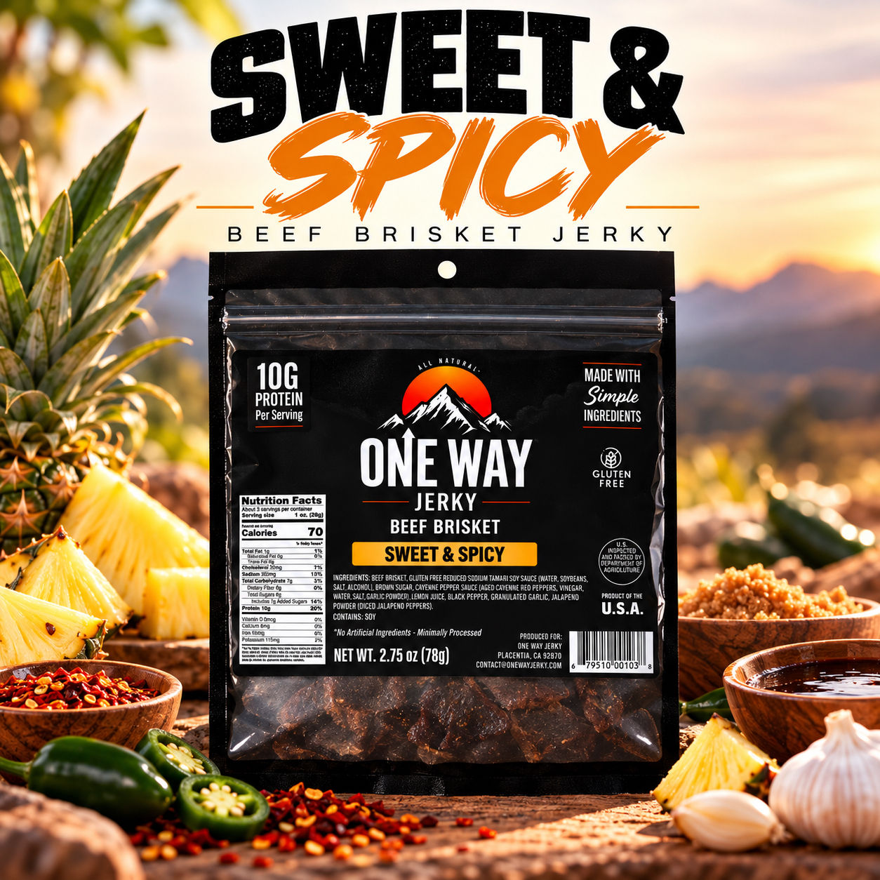 Sweet & Spicy Brisket Jerky