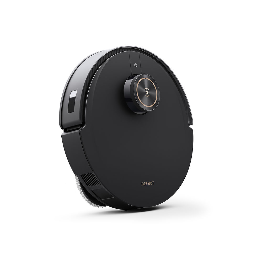 Прев'ю: Modern black robot vacuum cleaner isolated, cleaning floors, Narwal Freo X Ultra.