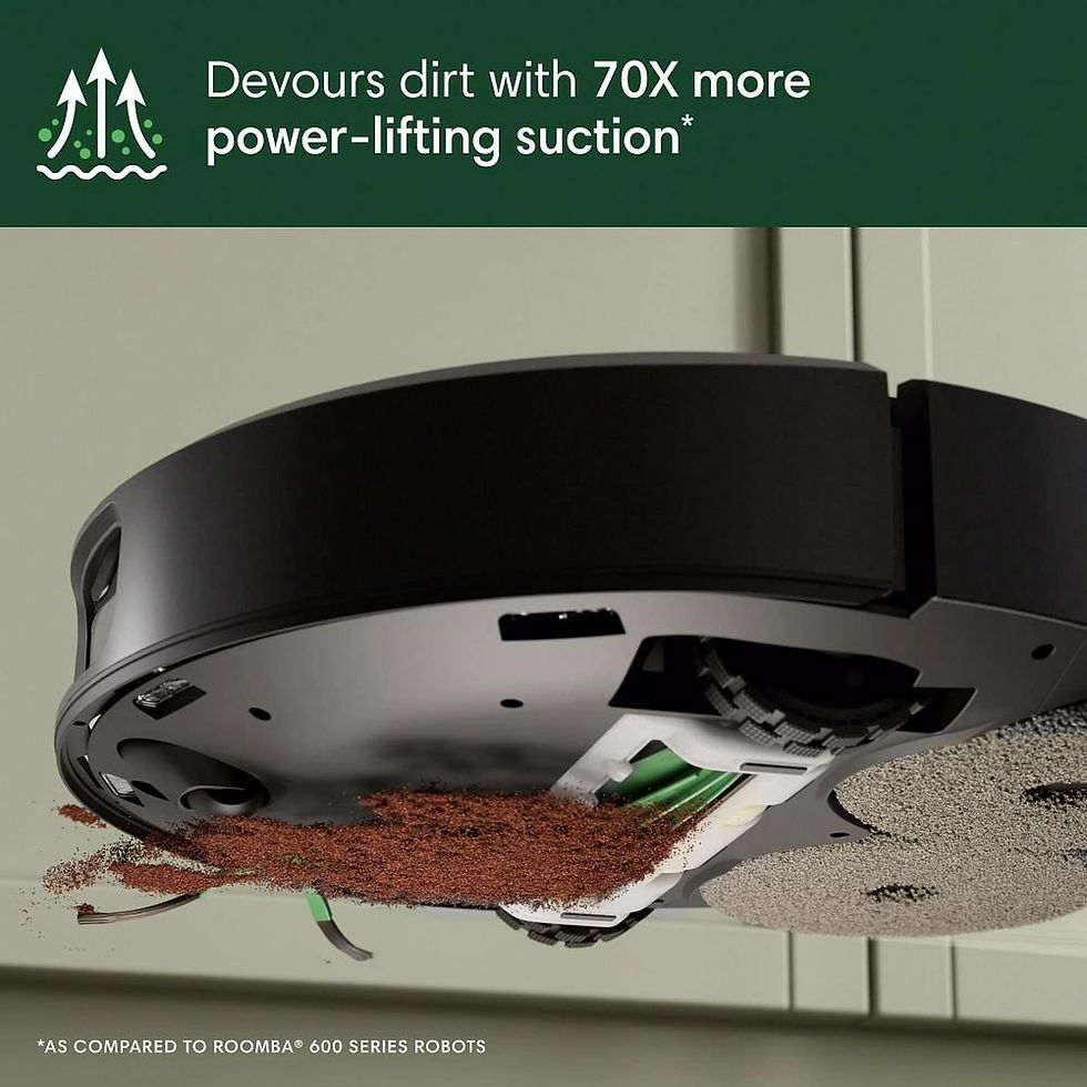 Miniatură: Roomba® cleaning with 70X more suction power. Devours dirt, the best roomba, RAR.