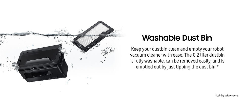 Thumbnail: Washable vacuum filter in water, fully washable and easily emptied.