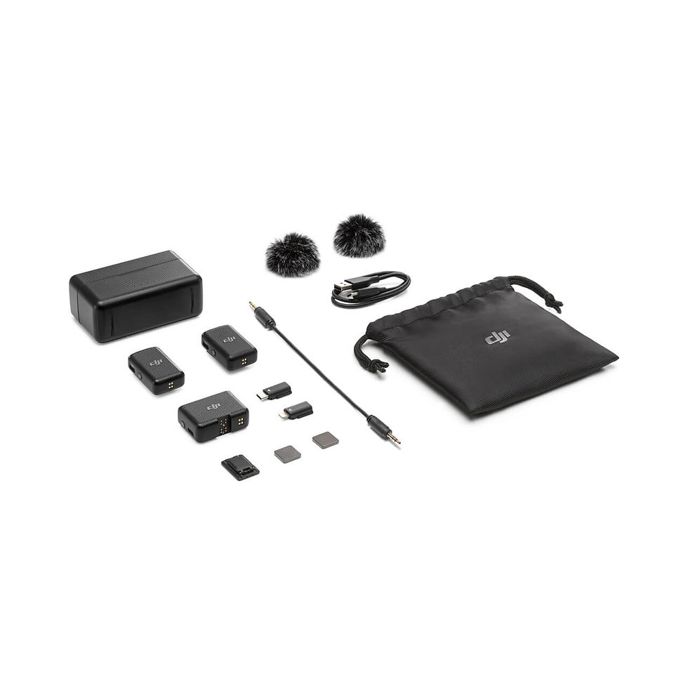 الصورة المصغرة: ECOVACS GOAT GX-600 robotic lawn mower and its accessories laid out neatly.