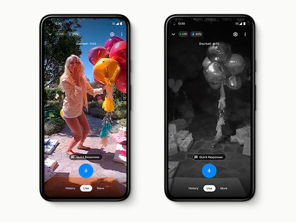 Miniatură: Woman holding balloons, two phone screens, download, quick response, clear, black, NARWAL Freo Z Ultra