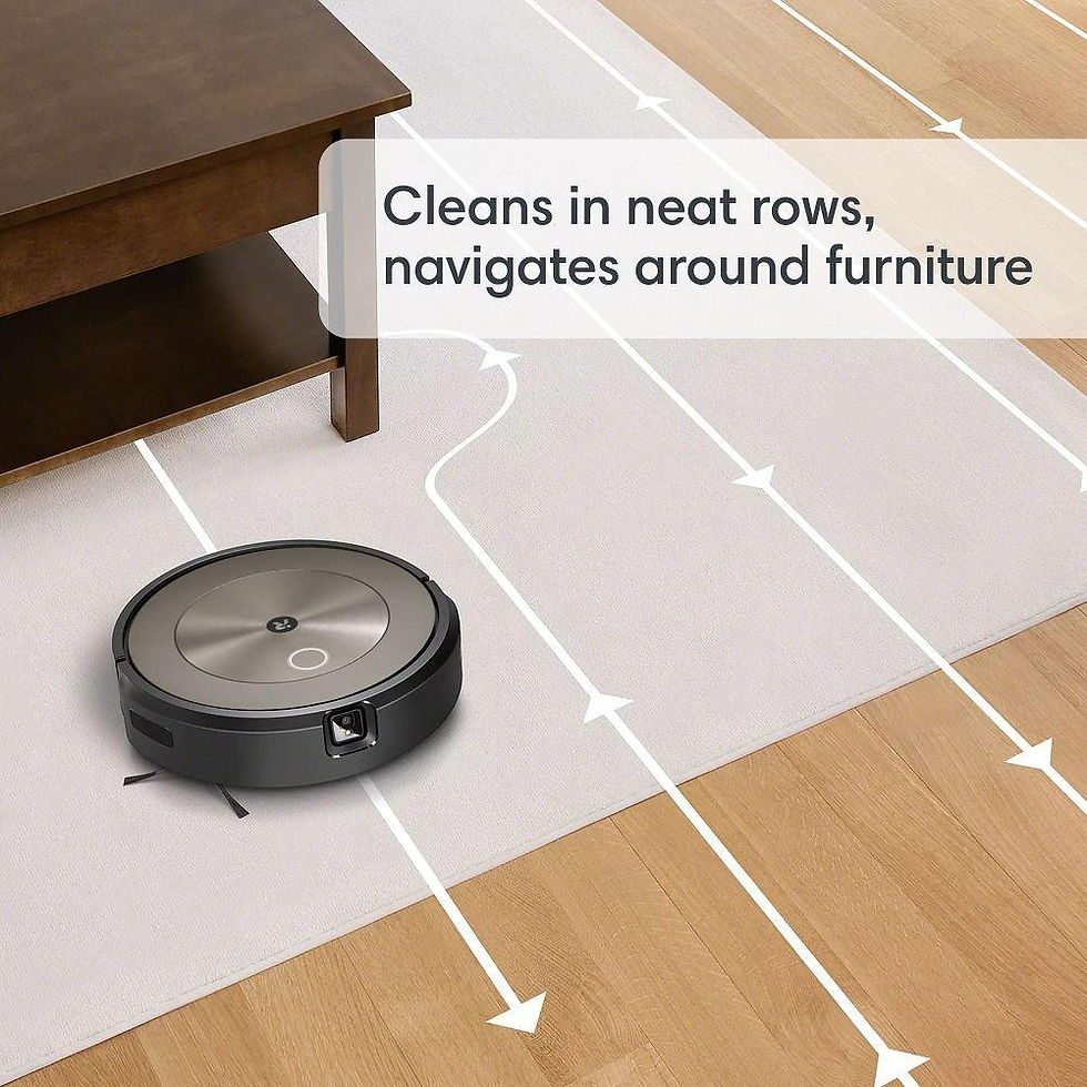 Miniatură: Robot vacuum cleans in neat rows, navigates around furniture; ECOVACS GOAT GX-600.