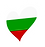 Heart-shaped Bulgarian flag