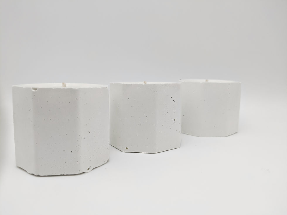 Thumbnail: Set of 3 Concrete Tea Light Candle Holders