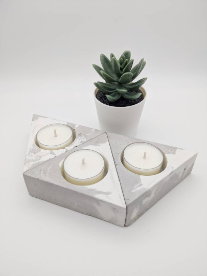 Thumbnail: Triangular Tea Light Candle Holder