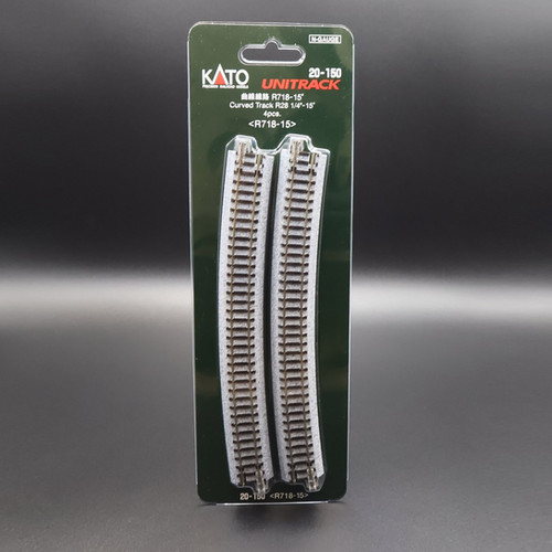 Kato Unitrack 20-150 - Curved Track (R718-15) (4 Pieces) | J Scale