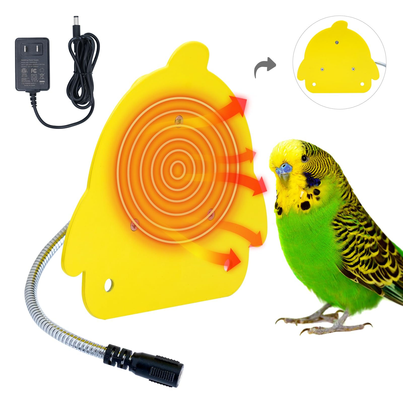 Bird Cage Heater for Parakeets Bird Heater Snuggle Up Heated Pad Bird Warmer for