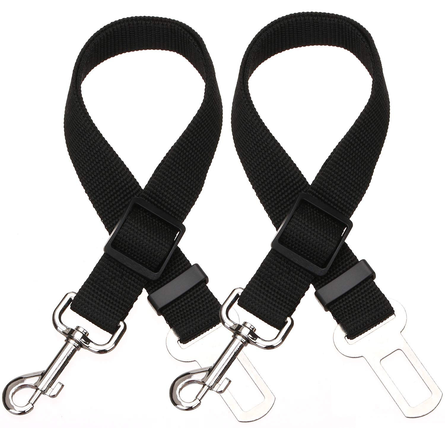 Elisel Elisel 2 Packs Adjustable Length Pet Dog Cat car seat Belt Pet seat Belt