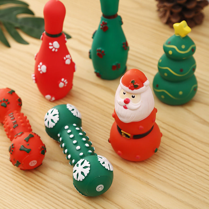 Thumbnail: Christmas Dog Toys - Durable Chew and Squeak Toys