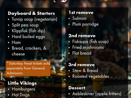 Saturday Feast Tickets Available!