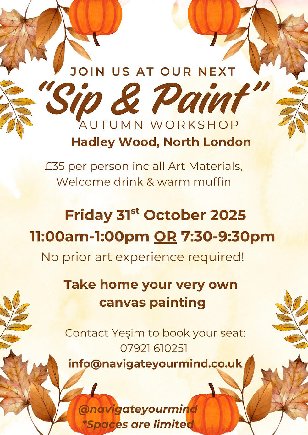 Sip & Paint Autumn Workshop